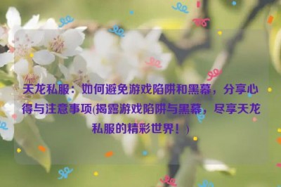 天龙私服：如何避免游戏陷阱和黑幕，分享心得与注意事项(揭露游戏陷阱与黑幕，尽享天龙私服的精彩世界！)