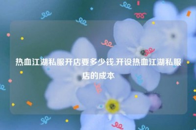 热血江湖私服开店要多少钱,开设热血江湖私服店的成本