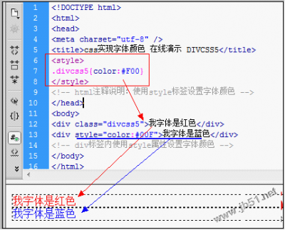 html 如何更改字体颜色