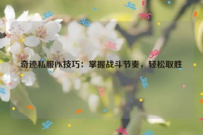 奇迹私服PK技巧：掌握战斗节奏，轻松取胜