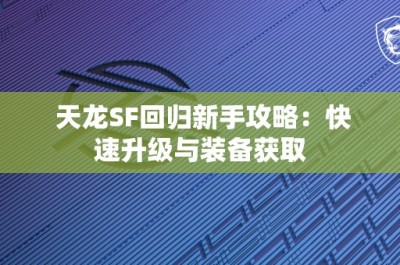 天龙SF回归新手攻略：快速升级与装备获取