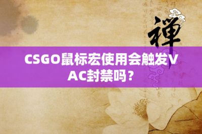 CSGO鼠标宏使用会触发VAC封禁吗？