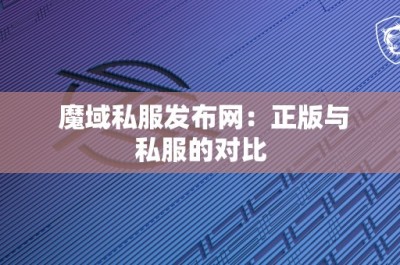 魔域私服发布网：正版与私服的对比