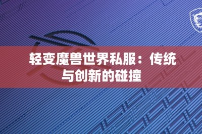 轻变魔兽世界私服：传统与创新的碰撞