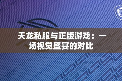 天龙私服与正版游戏：一场视觉盛宴的对比