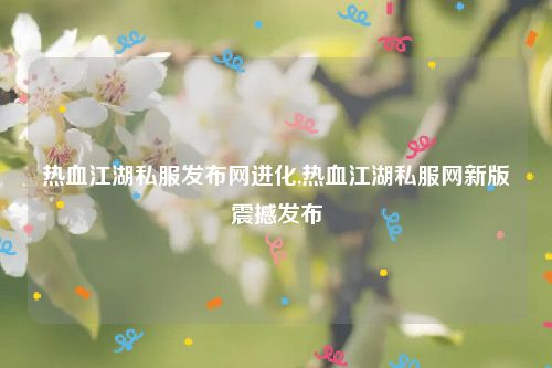 热血江湖私服发布网进化,热血江湖私服网新版震撼发布